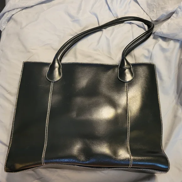 Wilson's Leather women's business tote bag in black - Picture 5 of 10
